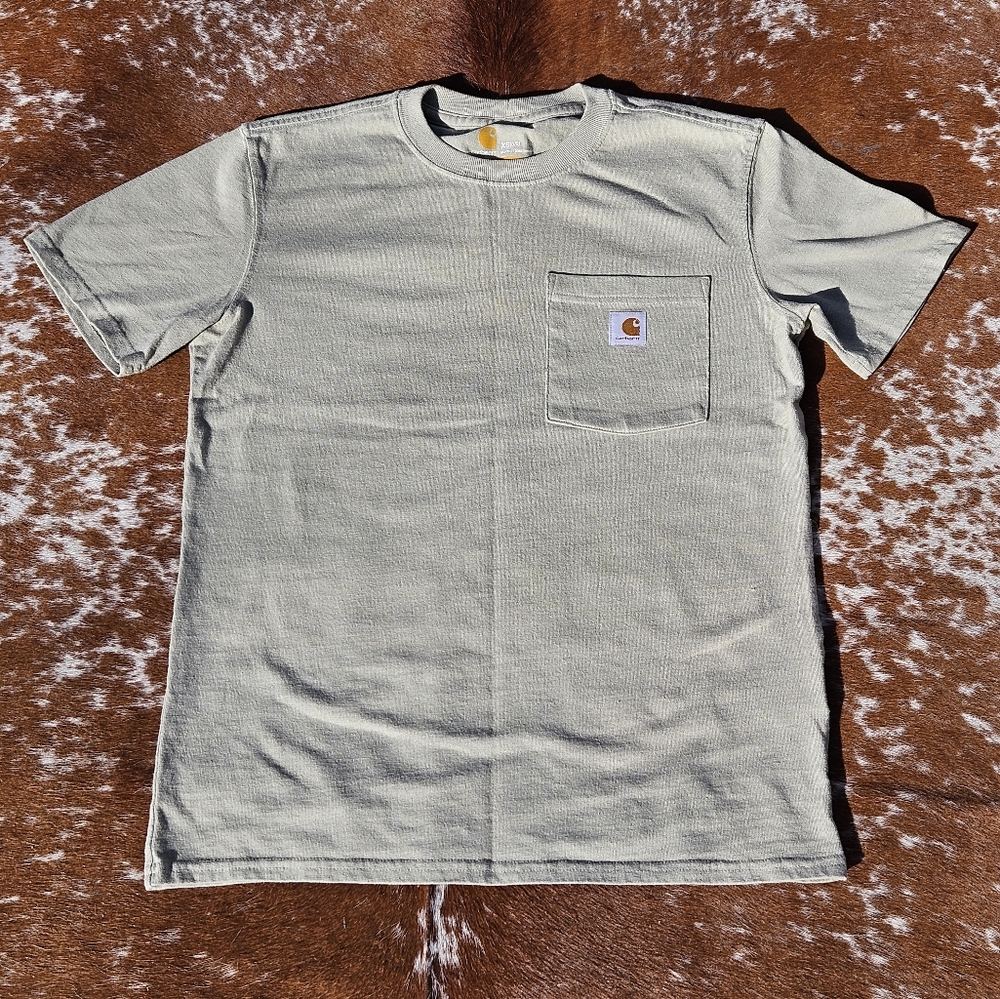 Womens XS Carhartt T Shirt Light Green